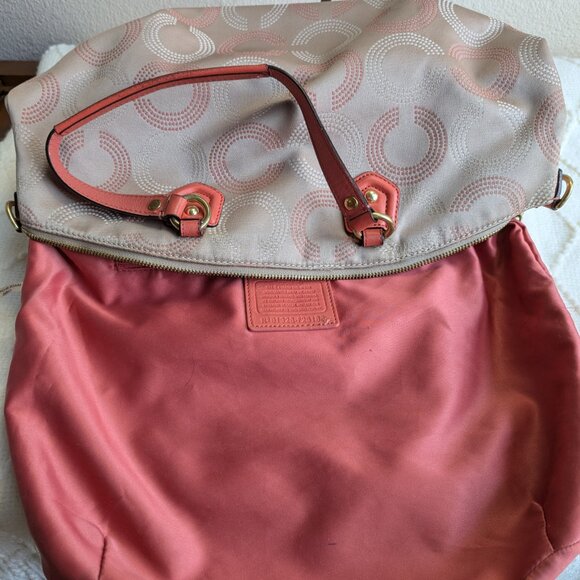 Coach A1420-F25183 Ashley dotted op art satchel beige, pace, gold - Picture 11 of 12